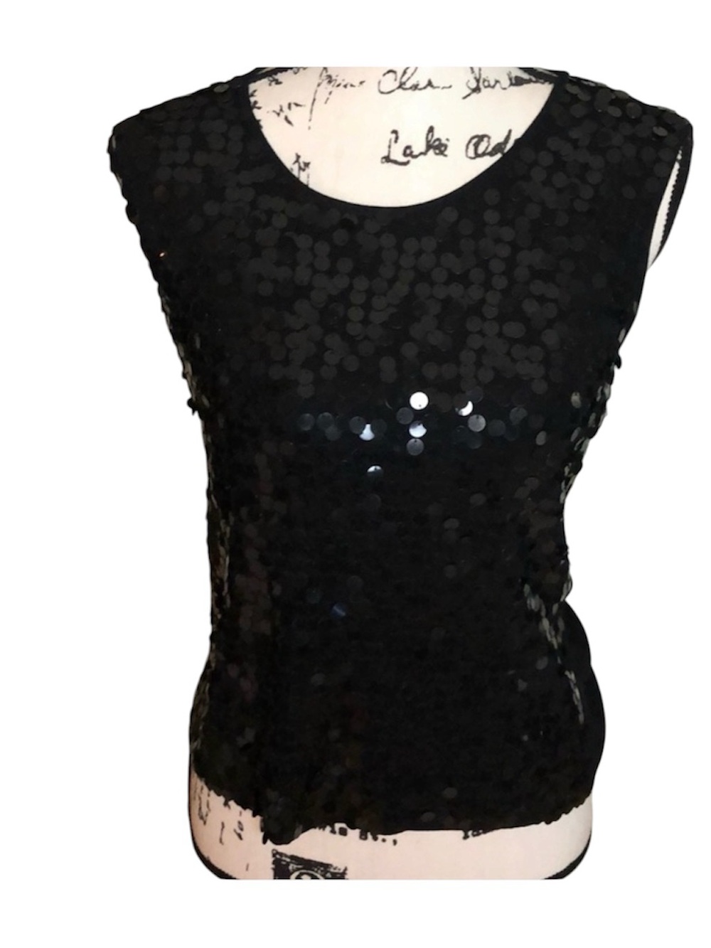 Michelle Nicole Sequins Tank Top Size L